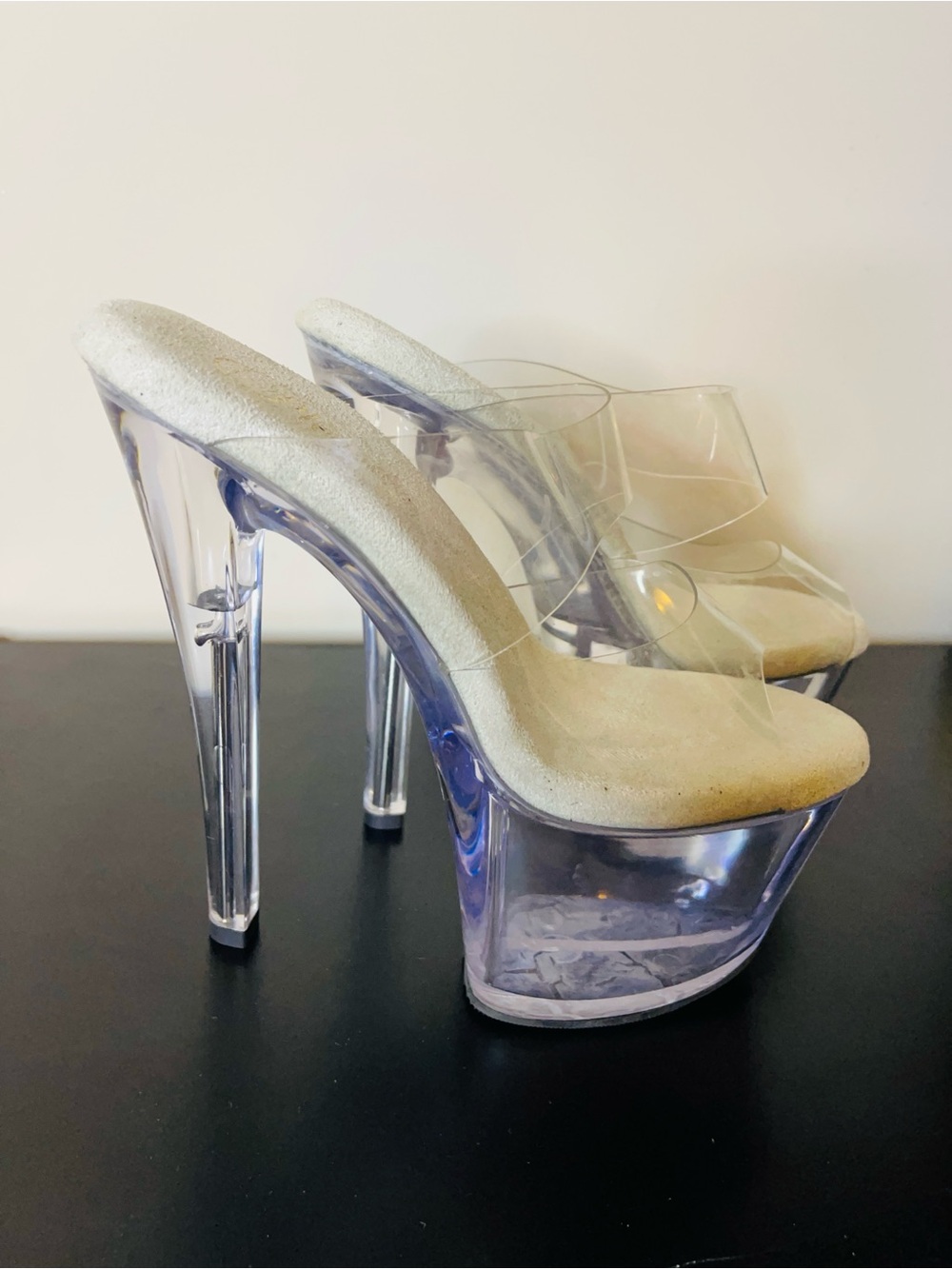Pleaser’s | Clear Platform Stiletto with Straps